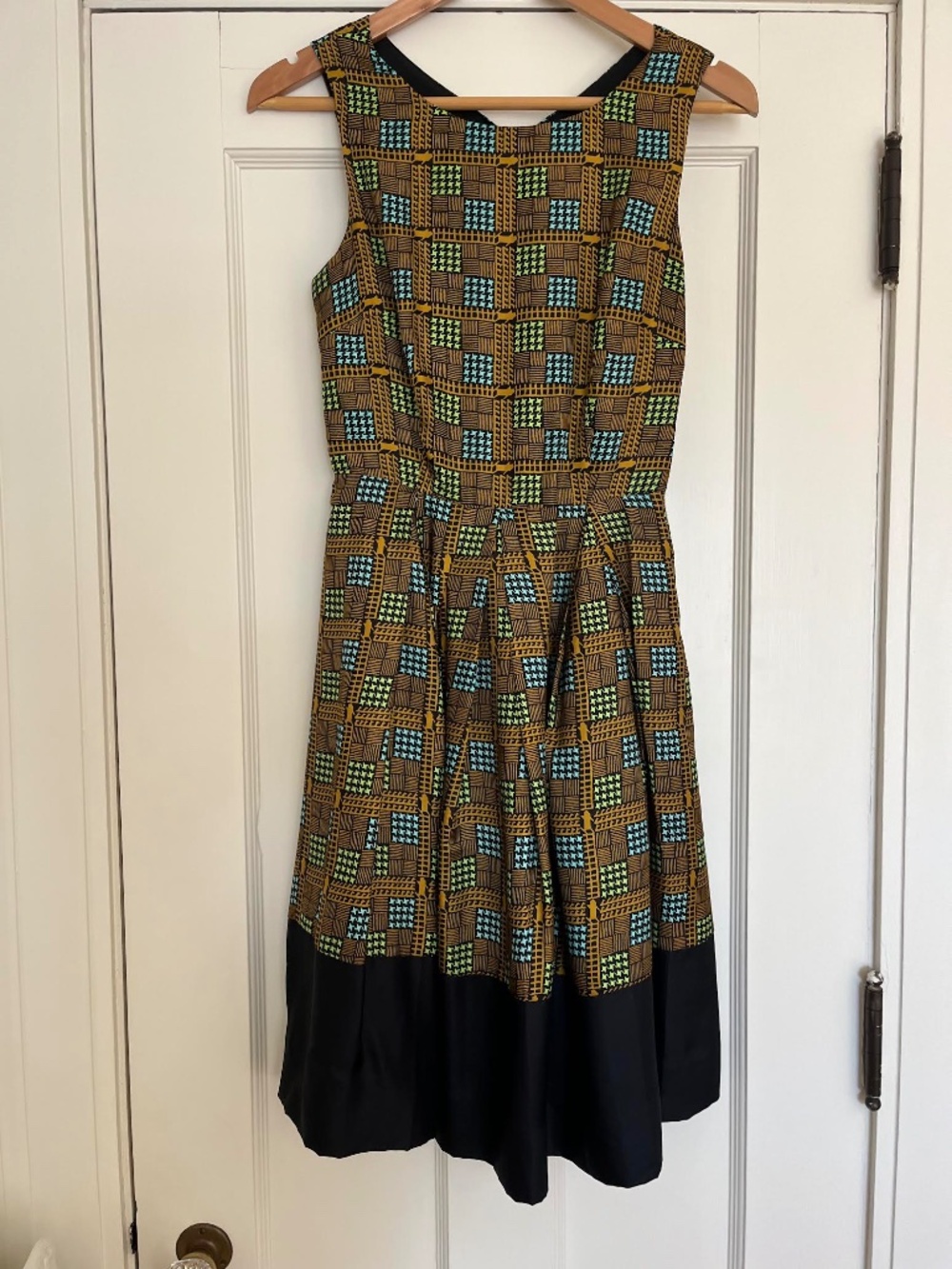 Anthropologie Girls from Savoy Kakum Flared Silk Dress Size 2 - Picture 3 of 6